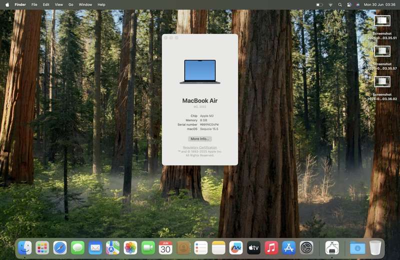 MacBook Air 13-Inch M2 8 CPU/8 GPU (2022) 8GB RAM 256GB SSD Midnight (12 Month Warranty)