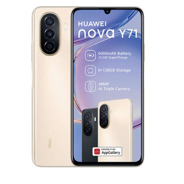 Huawei Nova Y71 128GB Dual Sim Gold - Cracked Camera