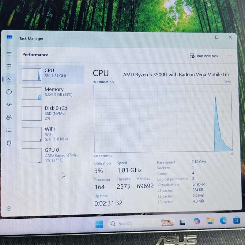 Asus M515D Ryzen 5 2.10GHz 12GB RAM 256GB SSD Grey (3 Month Warranty) - Minor Bright Spots