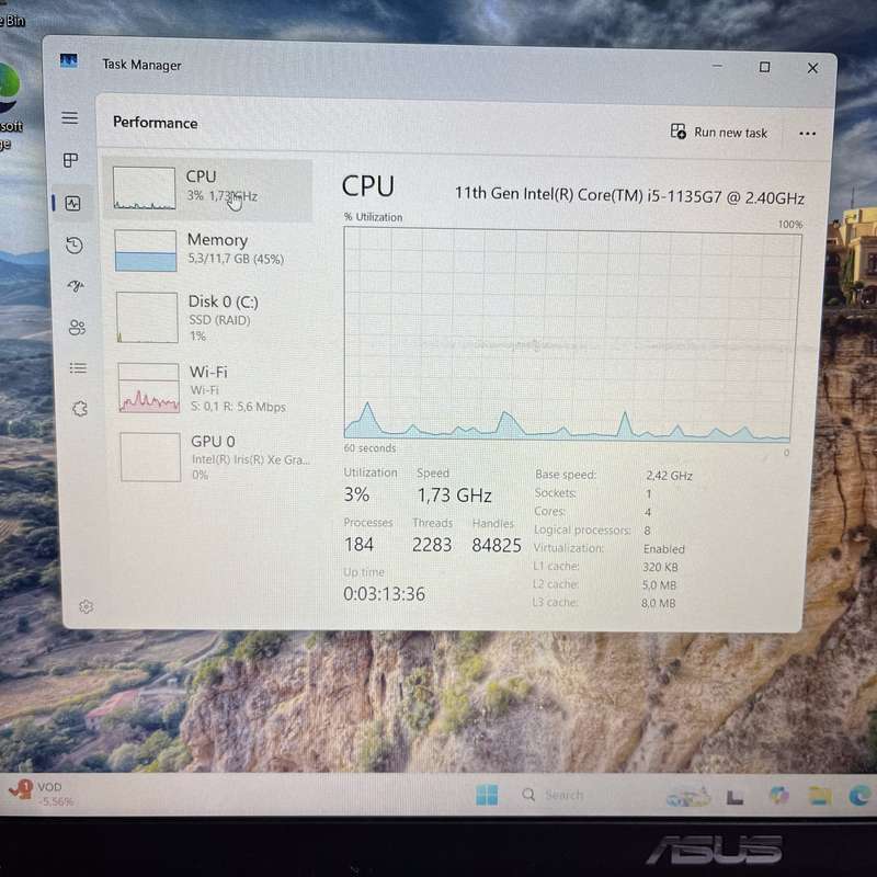 Asus X515E 11th Gen Core i5 2.40GHz 12GB RAM 500GB SSD Grey