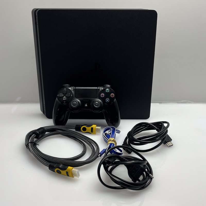 PlayStation 4 Slim 500GB + 1 Controller + HDMI Cable + Power Cable (3 Month Warranty)