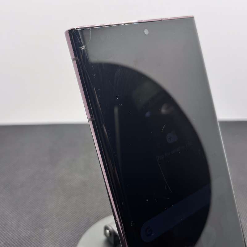 Samsung Galaxy S22 Ultra 256GB Dual Sim Burgundy (6 Month Warranty)- Cracked Screen
