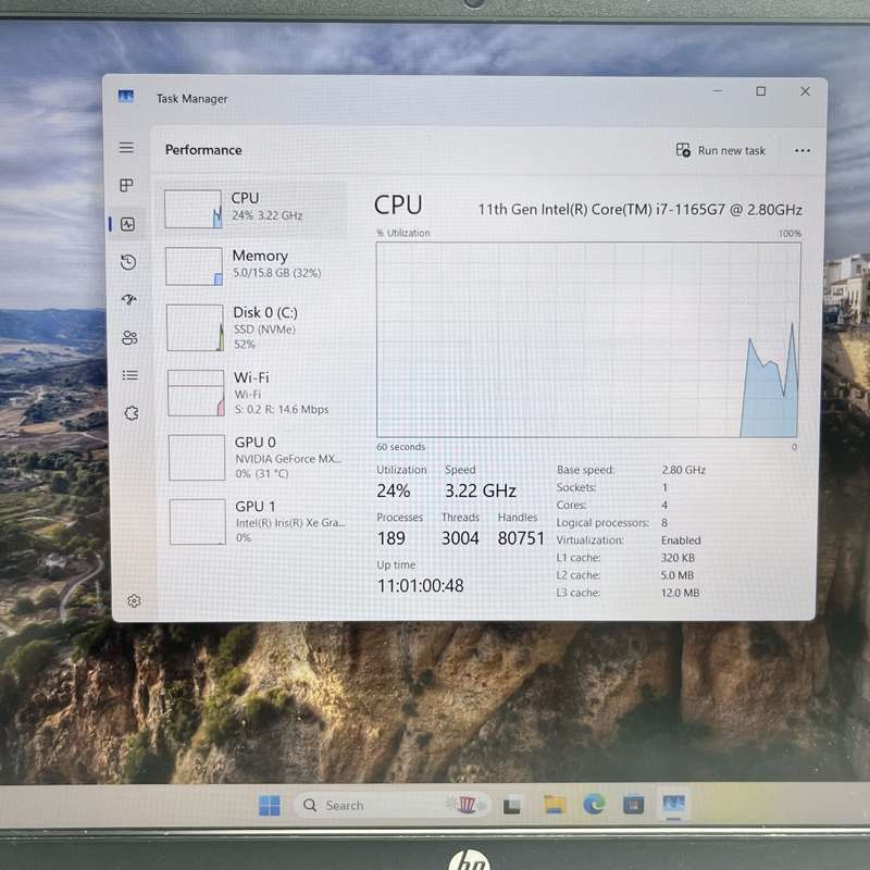 HP Pavillion 15-EG0000NI "Core i7" 16GB RAM 256GB MZ SSD Silver (6 Month Warranty)
