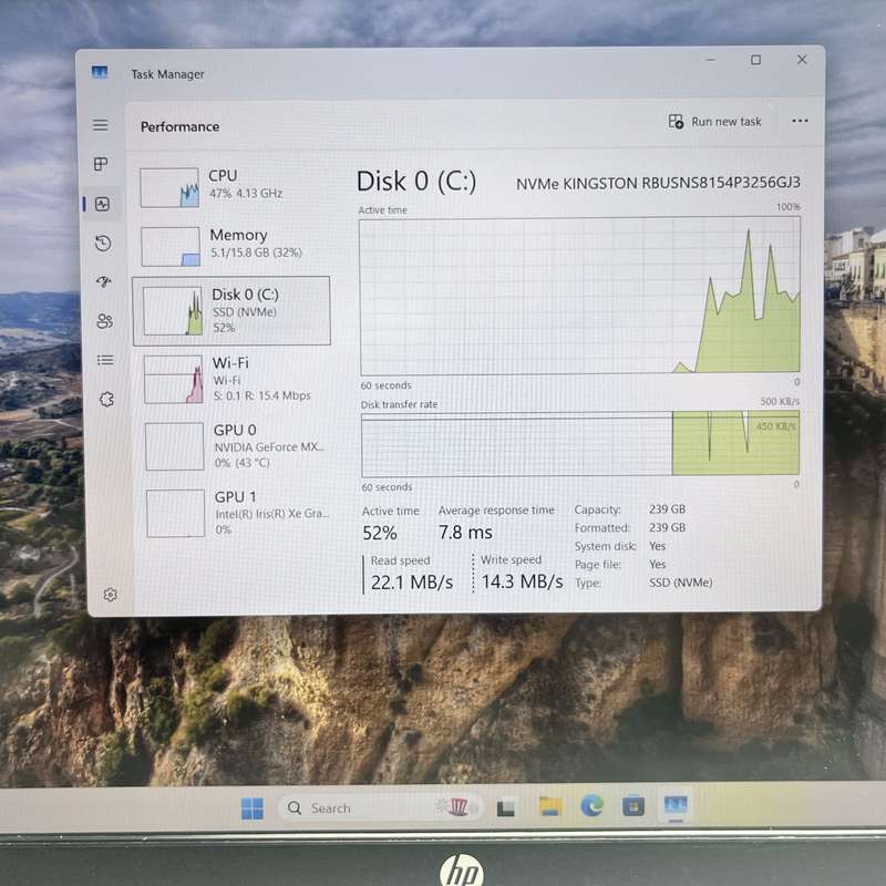 HP Pavillion 15-EG0000NI "Core i7" 16GB RAM 256GB MZ SSD Silver (6 Month Warranty)