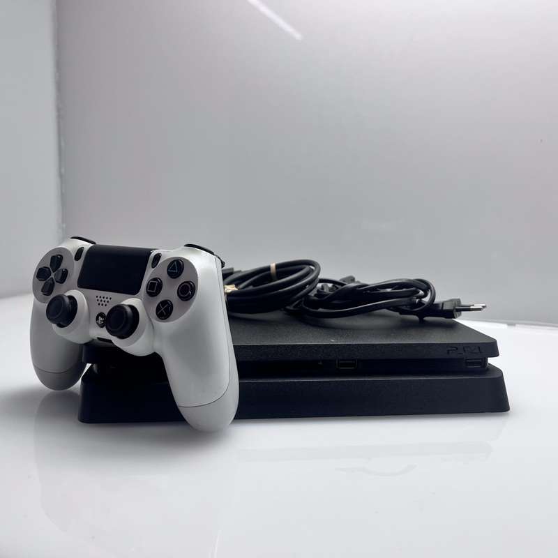 PlayStation 4 Slim Black  500GB + 1 Controller + HDMI Cable + Power Cable (3 Month Warranty)