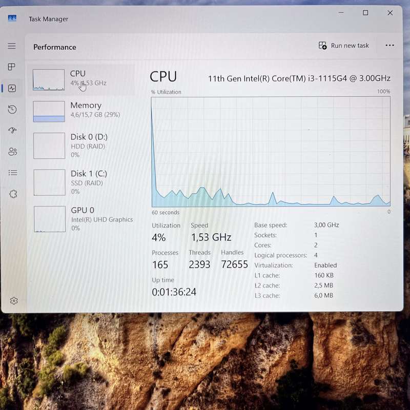 Dell Inspiron 15 3511 "Core i3" 16B RAM 256GB SSD + 1TB HDD Black - Bright Spots