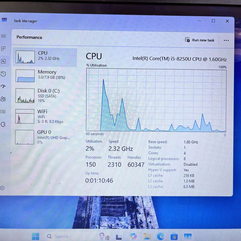 HP 15-bs105ni Core i5 8th Gen 8GB RAM 512GB Sata SSD No Battery Silver