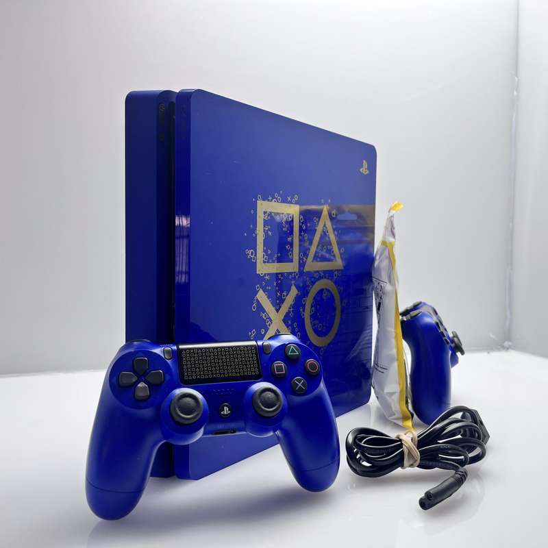 Sony Playstation 4 Blue 512GB + 2 Controllers + + Power Cable + HDMI Cable (3 Month Warranty)