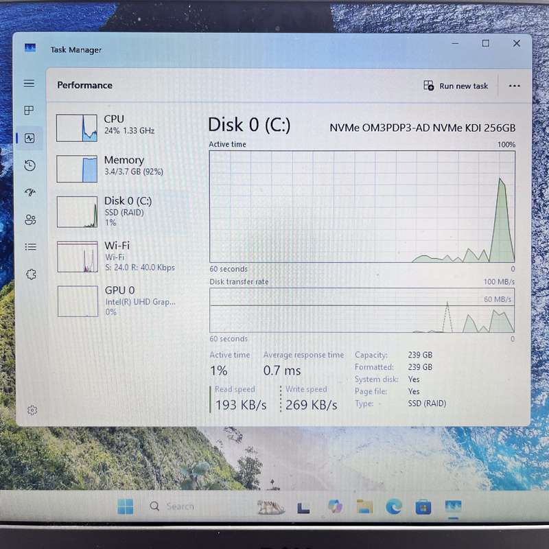 Dell Vostro 3500 4GB RAM 256GB NVME Grey (3 Month Warranty)