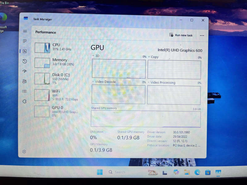 Acer Aspire N19H1 8GB RAM 256GB SSD Grey - Faulty Battery