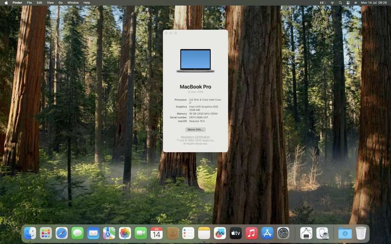 MacBook Pro 15-Inch "Core i7" 2.6GHZ 16GB RAM 256GB SSD (2019) Space Grey (6 Month Warranty)