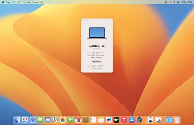 Apple MacBook Pro M1 Pro 16-Inch 10CPU/16GPU 16GB RAM 512GB SSD Space Grey (12 Month Warranty)