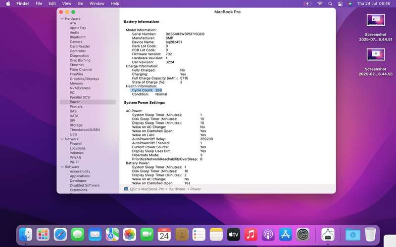 Apple MacBook Pro "Core i5" 13-Inch 8GB RAM 512GB SSD Silver (3 Month Warranty)