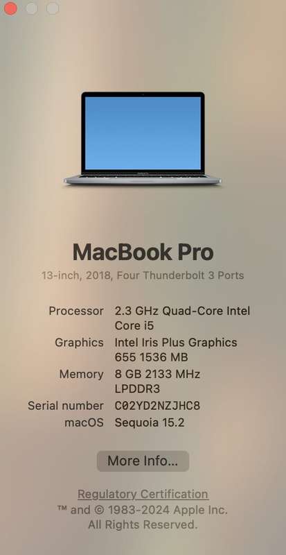 Apple MacBook Pro 13-Inch "Core i5" 2.3GHz (Touchbar/2018) Space Gray (12 Month Warranty)