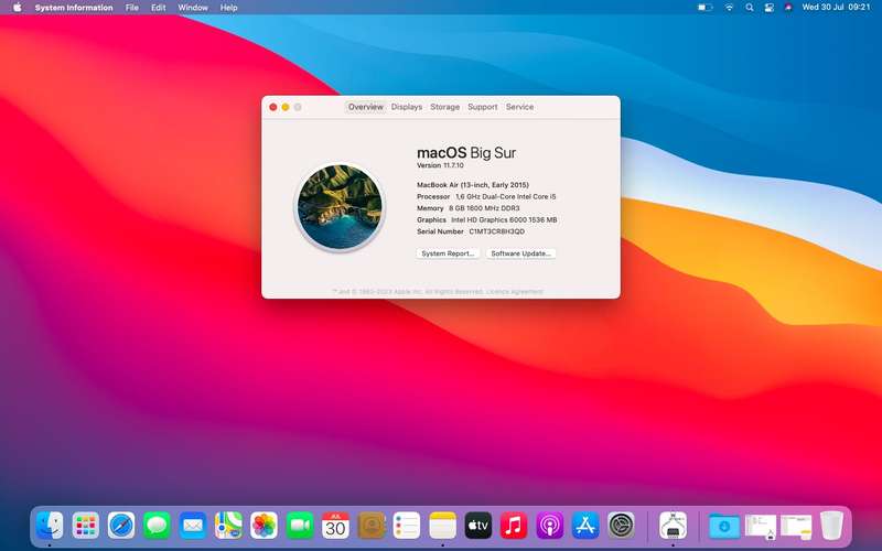 Apple MacBook Air 13-inch Core i5 1.6GHz (Early 2015) 8GB RAM 128GB SDD Silver