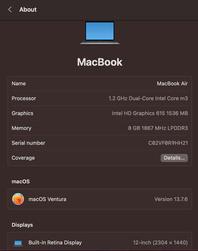 Apple MacBook (Retina, 12-Inch) Core m3 1.8GHz (2017) 8GB RAM 256GB HDD Space Gray (3 Month...