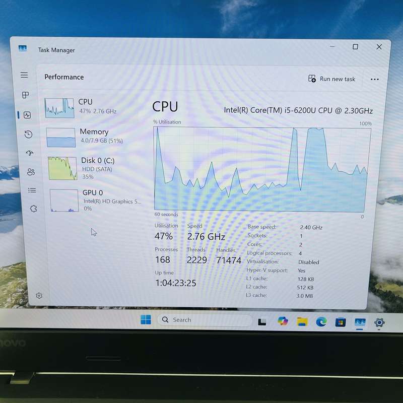 Lenovo Thinkpad L460 6th Gen "Core i5" 2.40GHz 8GB RAM 500GB HDD Black