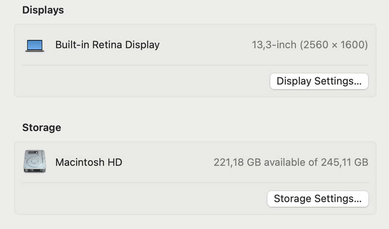 Apple MacBook Air 13-Inch "M1" 8CPU/7GPU (2020) 8GB RAM 256GB SSD Space Grey (12 Month Warranty)