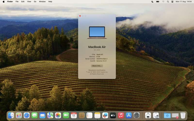 MacBook Air 13-Inch M1  8GPU/7CPU (2020) 8GB RAM 256GB SSD Rose Gold (12 Month Warranty)