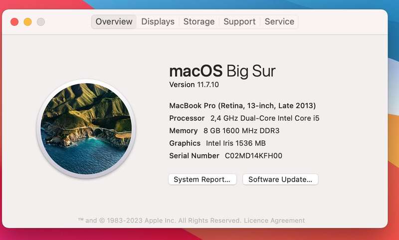 MacBook Pro 13-Inch Core i5 2.40 GHz 8GB RAM 256GB SSD (Late 2013) Silver