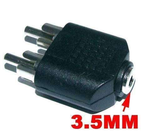 3.5mm Female to 2 x RCA Male adaptor