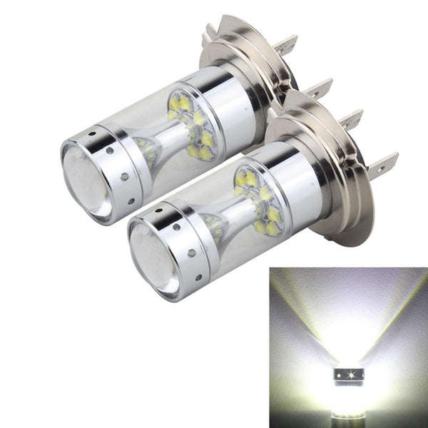 H7 LED Fog Light Bulbs  60W 1200LM 6000K White (2-Pack)