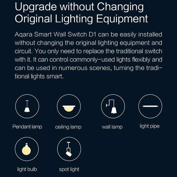 Aqara D1 No Neutral Triple Rocker Smart Wall Switch