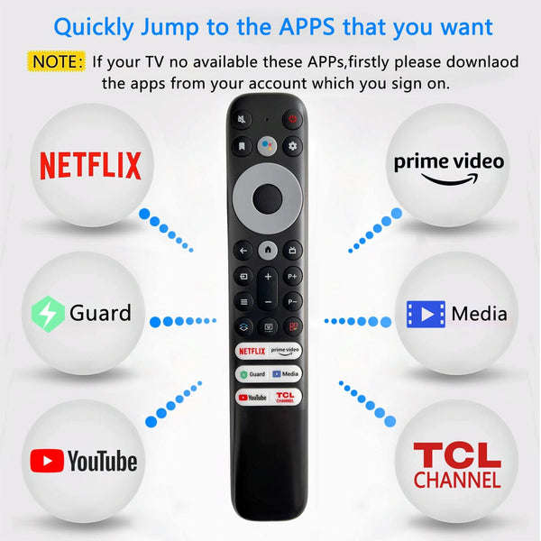 TCL Smart TV Remote  FMR1 Model