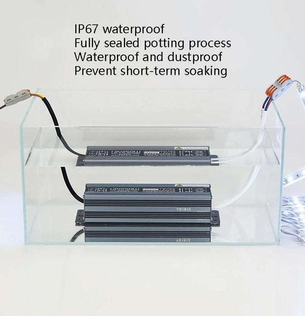 100W 12V DC Waterproof LED Driver / Power Supply (8.33A, IP67)
