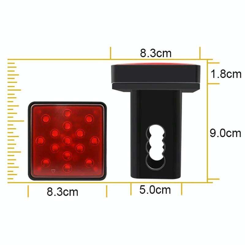 Universal LED Trailer Brake Lights  12-LED Rear Tail Lamps with Red Shell