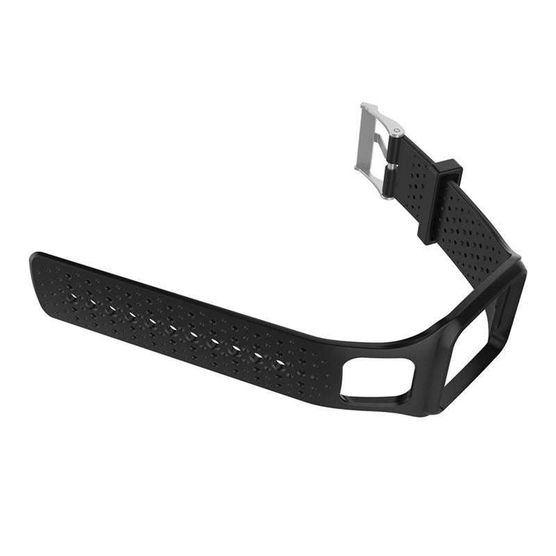 Silicone Sport Watch Band for TomTom 1 Series Runner / Cardio(Black)