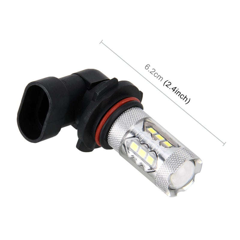 HB4 / 9006 LED Fog Lamps  2PCS 12V 5W 250LM White Light with 16 SMD-2835 LEDs