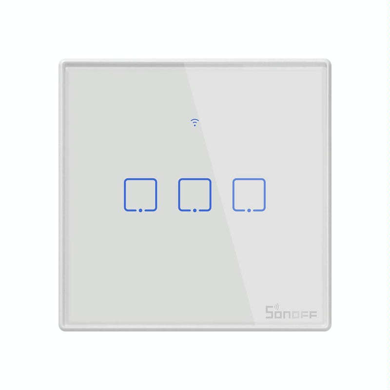 Sonoff T2 EU Smart Touch Wall Switch  86mm Glass Panel, Alexa & Google Home Compatible (100240V)