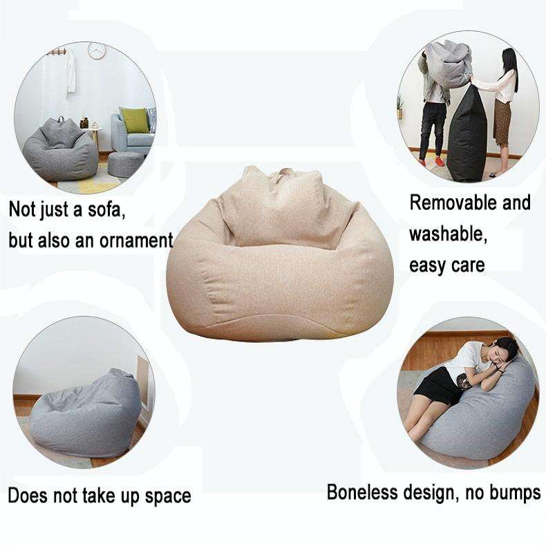 ComfyLounge Bean Bag Chair Cover  Star Gray (90x110cm)