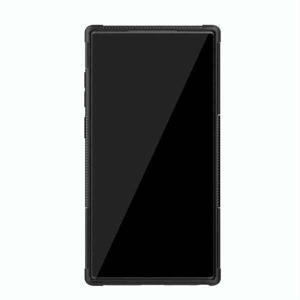 Tire Texture TPU + PC Shockproof Case with Holder (Black)