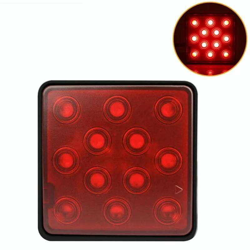 Universal LED Trailer Brake Lights  12-LED Rear Tail Lamps with Red Shell