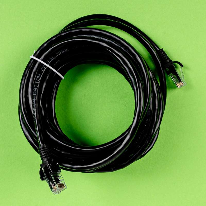 Gizzu Cat6 UTP Fly Lead Ethernet Network Cable 5m  Black