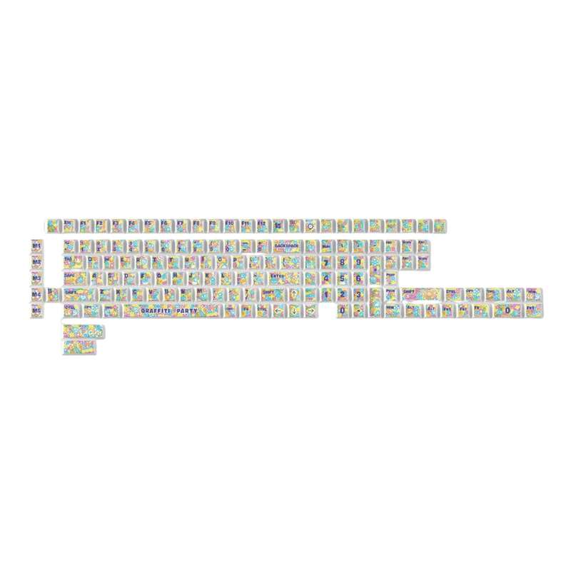 Keychron Graffiti Party  Cherry Profile Dye-Sub PBT Full Keycap Set (140 Keys, MX-Compatible)
