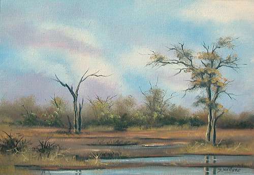 DANE WILLERS Original Oil: Bushveldt Scene. 300mm X 200mm, Unframed. Gallery Price: R2800.00