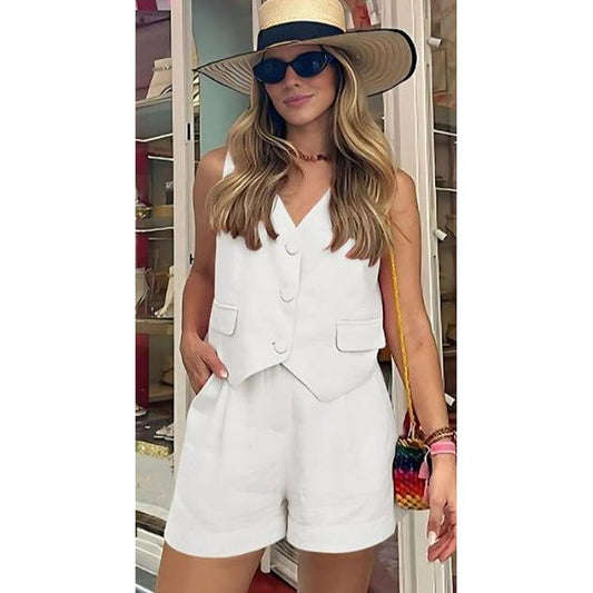 Sexy V-Neck Top & Pant Set