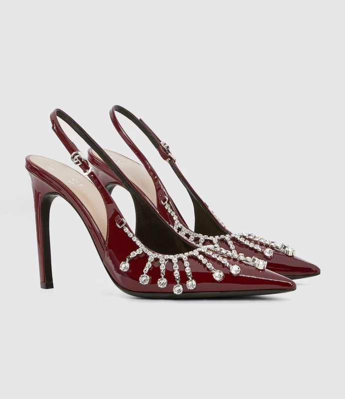Pointed Rhinestone High Heel
