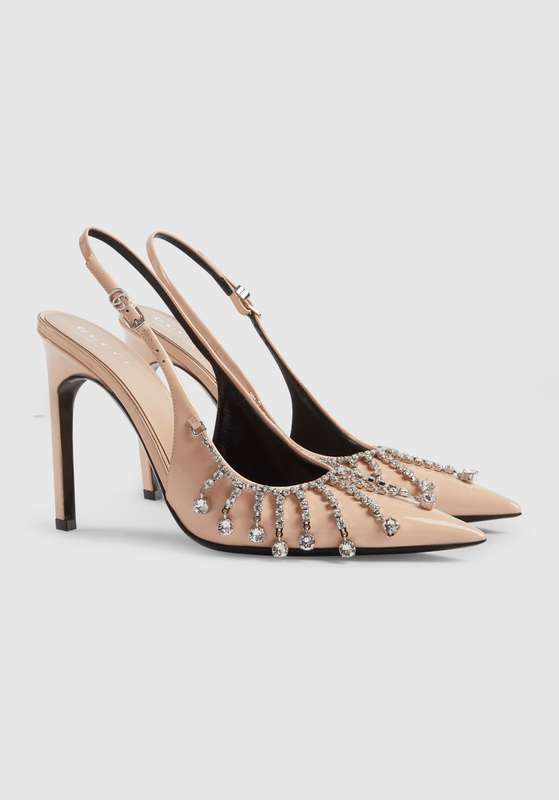Pointed Rhinestone High Heel