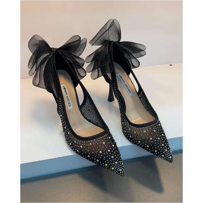 Pointed Toe Lace High Heels
