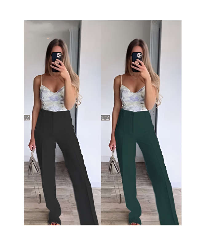 Elegant Flare Waist Pants