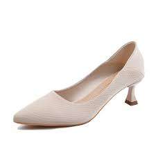 Elegant Microfiber Kitten Heels