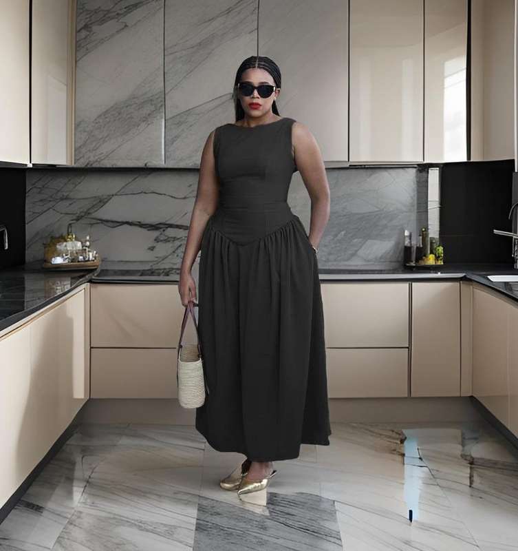 Elegant Corset Midi Dress
