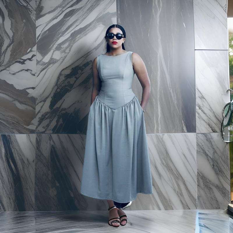 Elegant Corset Midi Dress