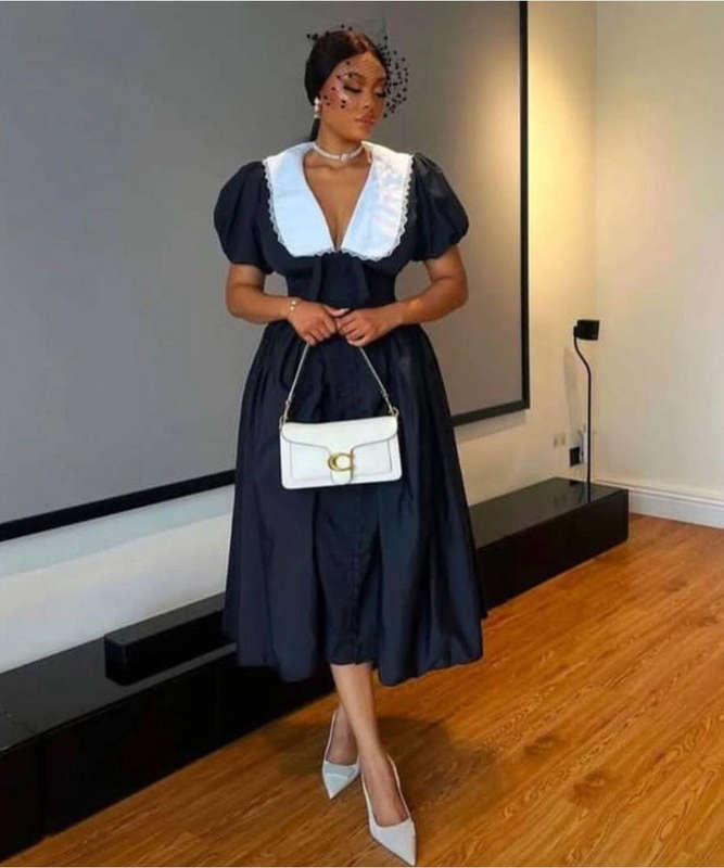 Chic Short Sleeve Midi Dress