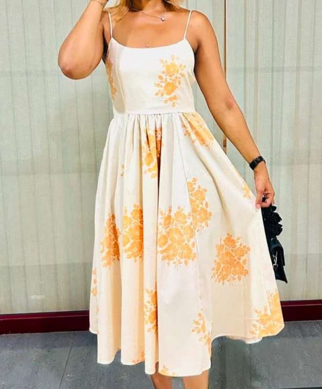 Floral Sleeveless Midi Dress