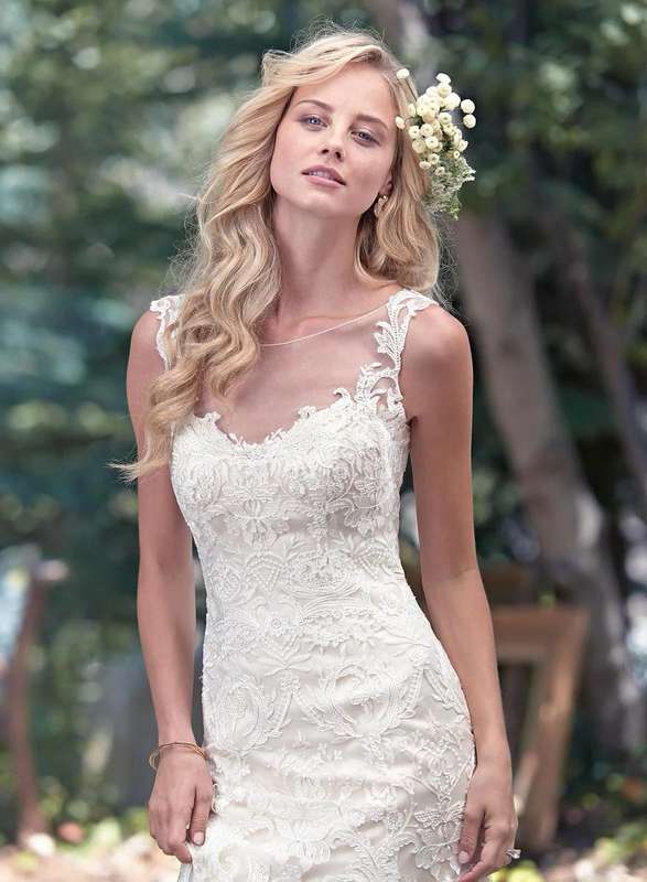 Colleen, lace trumpet wedding dress